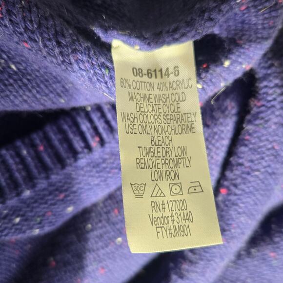 Chadwicks Full Zip Cardigan Cozy Donegal Flecked Winter Shawl Women Large - Picture 11 of 11